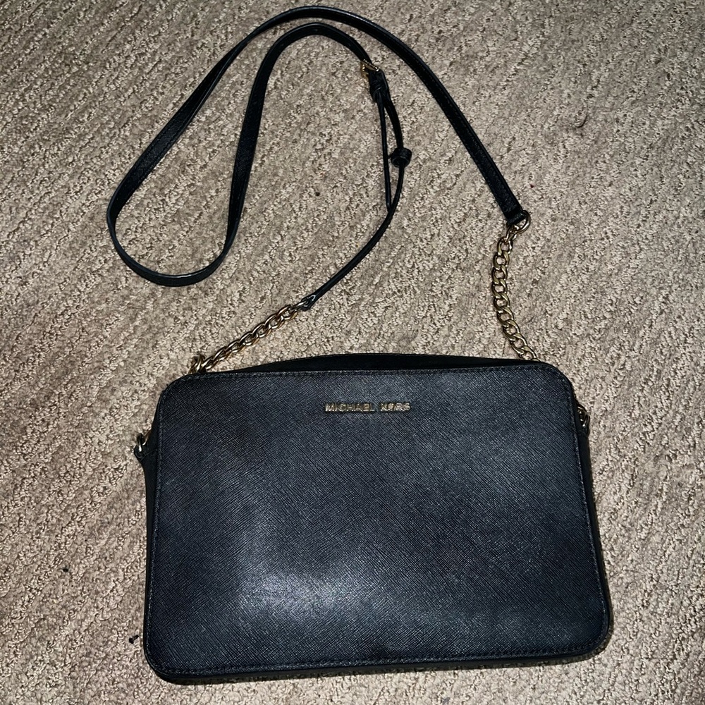 Michael Kors Black and Gold Crossbody Bag